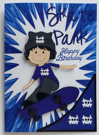 Boy on Skateboard! A4 by Eunice Roberts