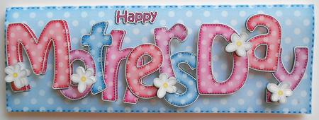 Large Dl Mothers Day Quick Card 3D Decoupage by Eunice Roberts