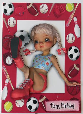 Girls Love Football Too! Girl in Sports Frame by Eunice Roberts