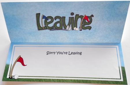 Sorry You're Leaving Large Dl Matching Insert by Eunice Roberts