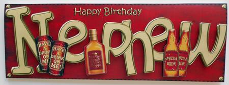 Birthday Nephew Large Dl 3D Decoupage by Eunice Roberts
