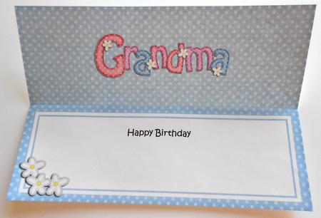 Large Dl Birthday Grandma Matching Large Dl Insert by Eunice Roberts