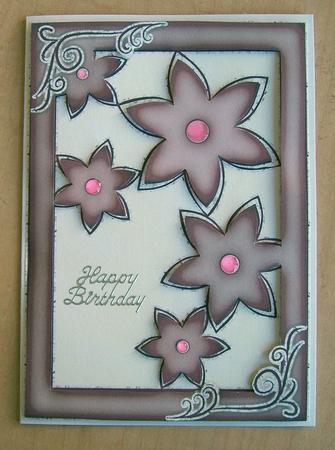 Flowers & Swirls Various Occasions Card 1 by Eunice Roberts