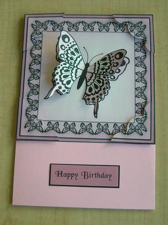Big Butterfly 8 x 8 Scalloped Corner Topper by Eunice Roberts