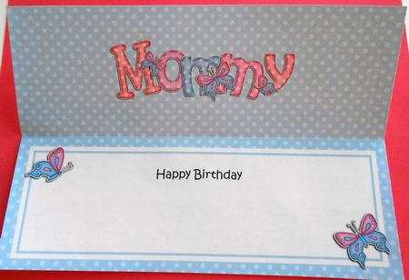 Birthday Mommy Large Dl Matching Insert by Eunice Roberts