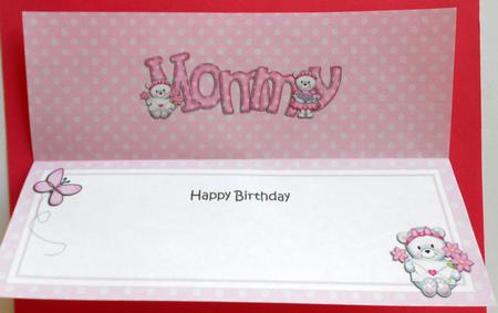 Birthday Mommy Large Dl Matching Insert by Eunice Roberts
