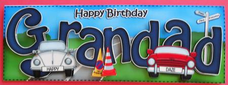 Birthday Grandad Large Dl 3D Decoupage by Eunice Roberts
