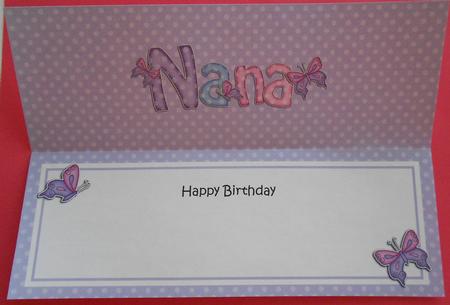 Birthday Nana Matching Large Dl Insert by Eunice Roberts
