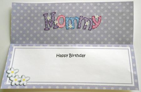 Birthday Mommy Large Dl Matching Insert by Eunice Roberts