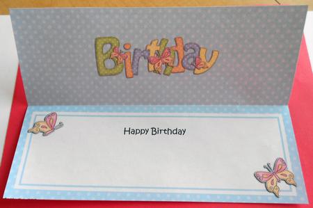 Birthday Large Dl Matching Insert by Eunice Roberts