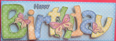 Large Dl Birthday Card & 3D Decoupage by Eunice Roberts