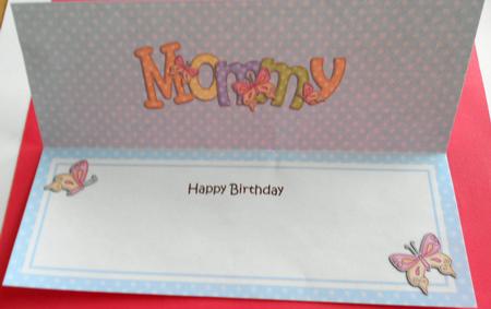 Birthday Mommy Matching Large Dl Insert by Eunice Roberts