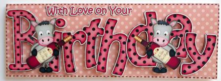 Birthday Large Dl Card N 3D Decoupage by Eunice Roberts