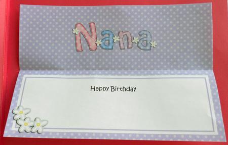 Birthday Nana Butterflies Large Dl Matching Insert by Eunice Roberts