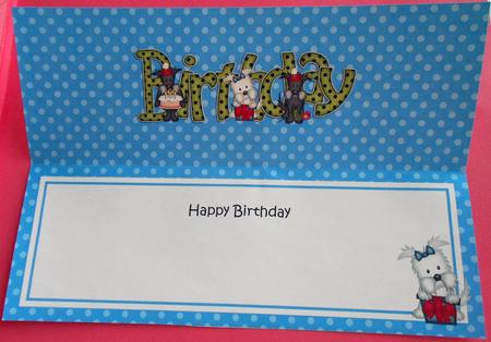 Westie & Scottie Dogs Bithday Matching Large Dl Insert by Eunice Roberts