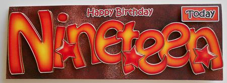 19th Birthday Large Dl Quick Card N 3D Decoupage by Eunice Roberts