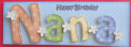 Large Dl Birthday Nana Quick Card N 3D Decoupage by Eunice Roberts