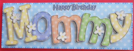 Large Dl Birthday Mommy Quick Card N 3D Decoupage by Eunice Roberts