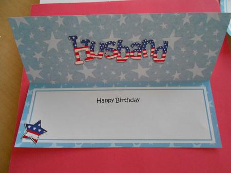 Usa Flag Birthday Husband Large Dl Matching Large Dl Insert by Eunice Roberts