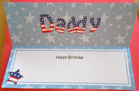 Usa Flag Birthday Daddy Large Dl Matching Large Dl Insert by Eunice Roberts