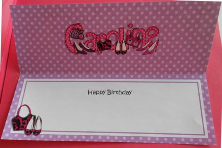 Birthday Caroline Matching Large Dl Insert by Eunice Roberts