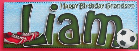 Large Dl Birthday Liam Quick Card 3D Decoupage by Eunice Roberts