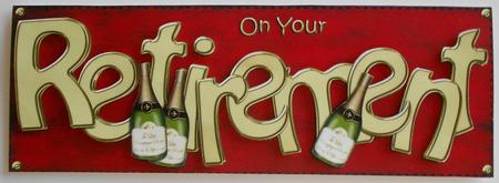 Large Dl Retirement Card & 3D Decoupage by Eunice Roberts