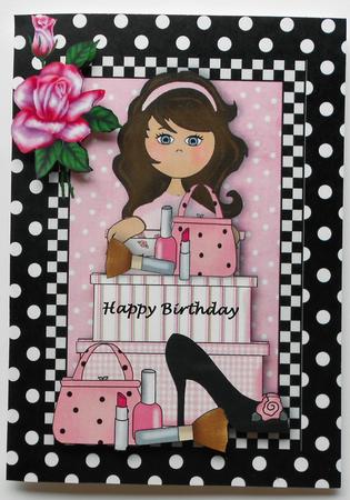 I Just Love Makeup and Shoes with Rose A4 by Eunice Roberts