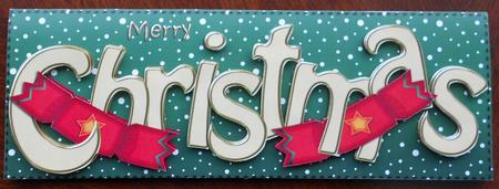 Large Dl Merry Christmas Quick Card 3D Decoupage by Eunice Roberts