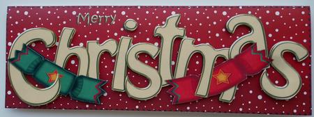 Large Dl Merry Christmas Quick Card 3D Decoupage by Eunice Roberts