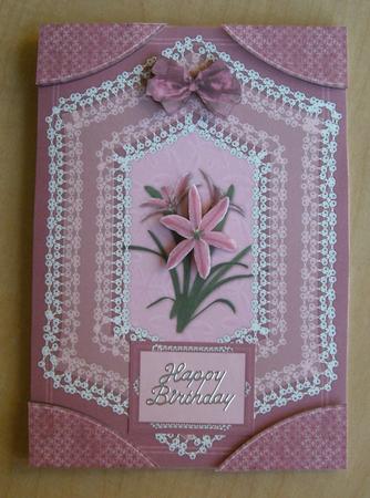 Pink Orchid and Lace by Eunice Roberts