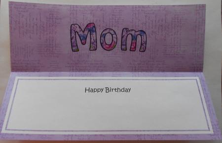 Birthday Mom Matching Large Dl Insert by Eunice Roberts