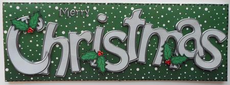 Large Dl Merry Christmas Quick Card 3D Decoupage by Eunice Roberts