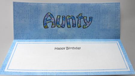Happy Birthday Aunty Matching Large Dl Insert by Eunice Roberts