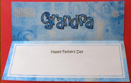 Happy Fathers Day Grandpa Matching Large Dl Insert by Eunice Roberts
