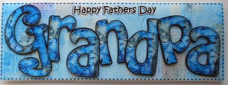 Large Dl Fathers Day Grandpa Card & 3D Decoupage by Eunice Roberts