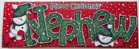 Large Dl Xmas Nephew Quick Card 3D Decoupage by Eunice Roberts