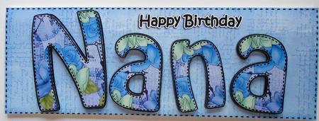 Large Dl Birthday Nana Quick Card N 3D Decoupage by Eunice Roberts
