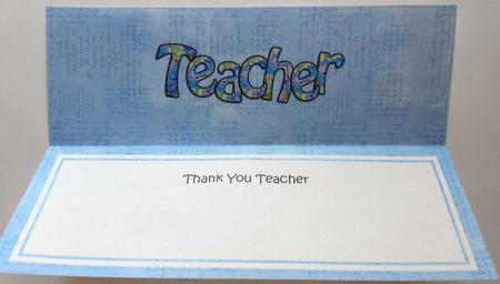 Thank You Teacher Matching Large Dl Insert by Eunice Roberts