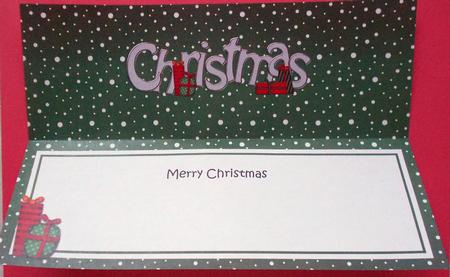 Xmas Merry Christmas Matching Large Dl Insert by Eunice Roberts