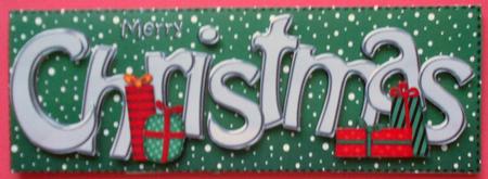 Large Dl Merry Christmas Quick Card 3D Decoupage by Eunice Roberts