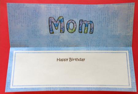 Happy Birthday Mom Matching Large Dl Insert by Eunice Roberts