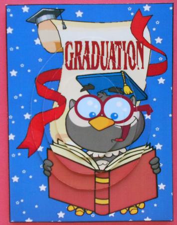The Graduation Owl Oval Pyramid by Eunice Roberts