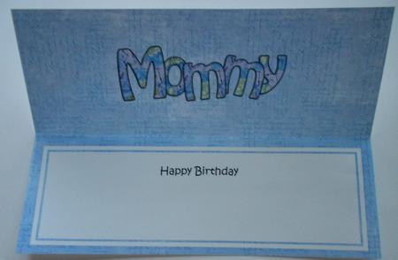 Happy Birthday Mommy Matching Large Dl Insert by Eunice Roberts