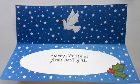 Christmas Dove Large Dl Insert by Eunice Roberts