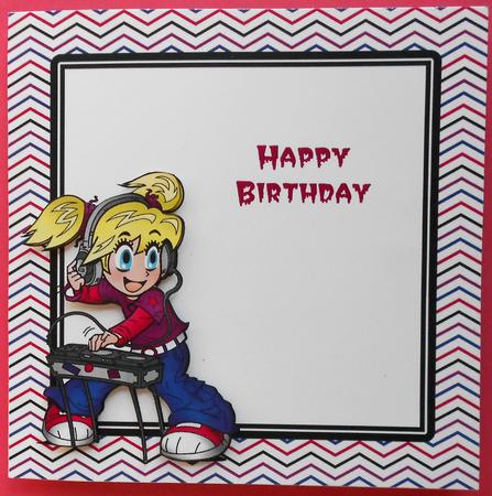 Anime Dj - Insert & Greeting Banners - Pink, Purple & Indigo by Eunice Roberts
