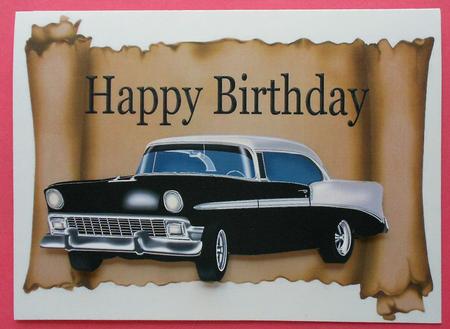 Vintage Gold and Black Cars on a Scroll Toppers by Eunice Roberts