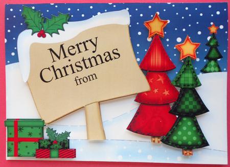 Xmas Personalised John & Jenifer A5 Quick Card 3D Decoupage by Eunice Roberts