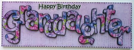 Happy Birthday Granddaughter Large Dl 3D Decoupage by Eunice Roberts