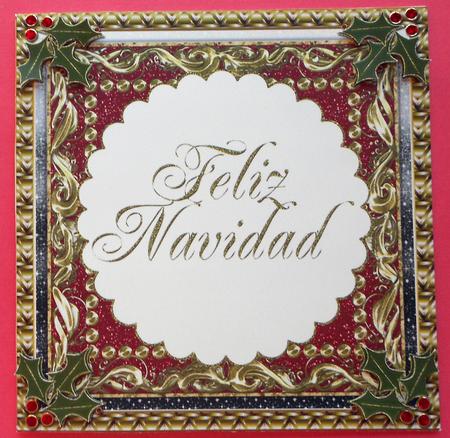 Feliz Navidad Large Fancy Christmas Insert 8 by Eunice Roberts